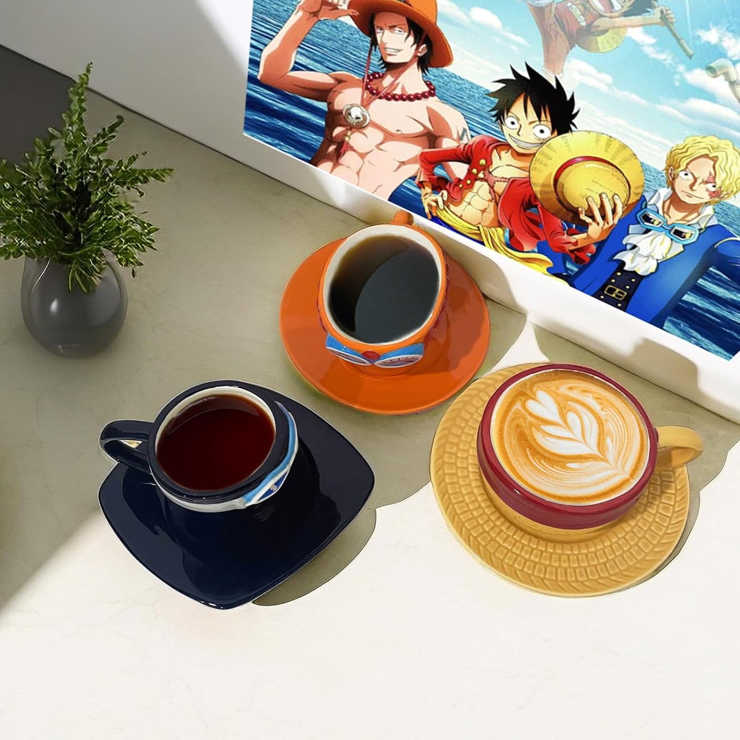 Joy Full Mug Coffee Mug Anime One Piece Fun Coffee Mugs - Ceramic Tea and Milk Cups