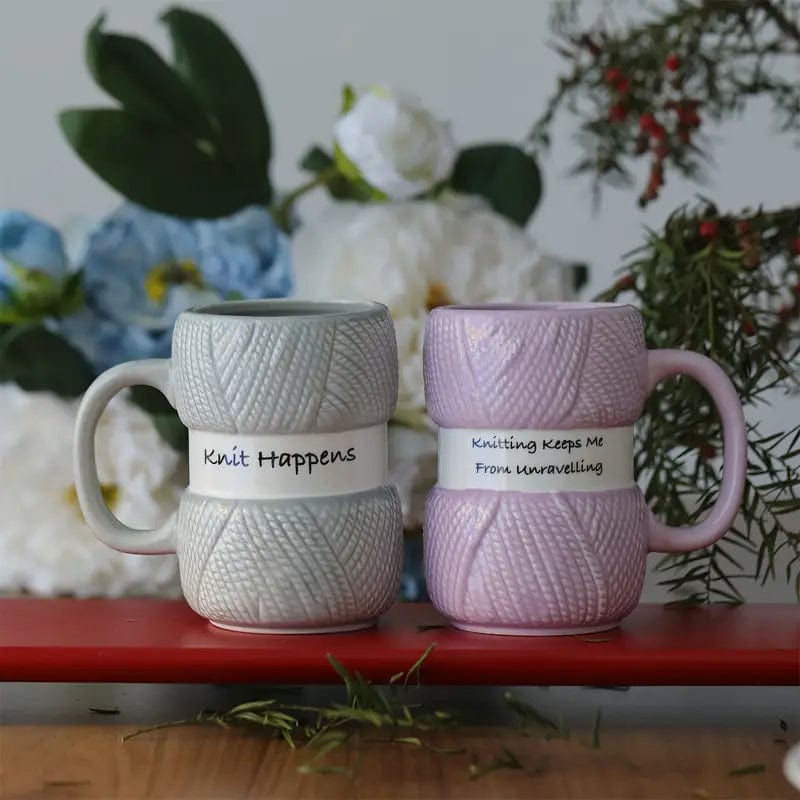 Joy Full Mug Coffee Mug Crochet Gift Cup Ceramic Water Cup Coffee Cup