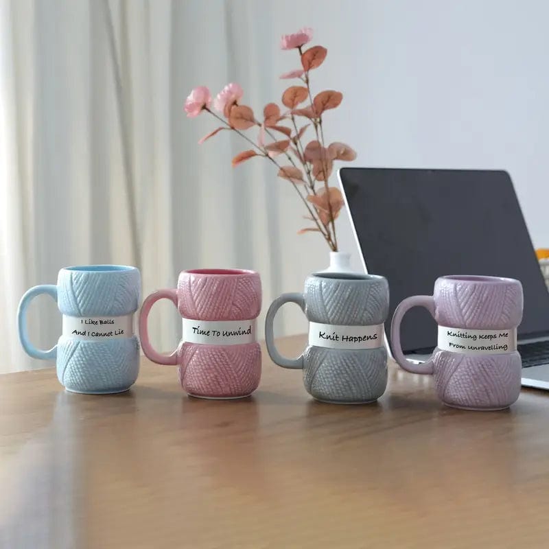 Joy Full Mug Coffee Mug Crochet Gift Cup Ceramic Water Cup Coffee Cup